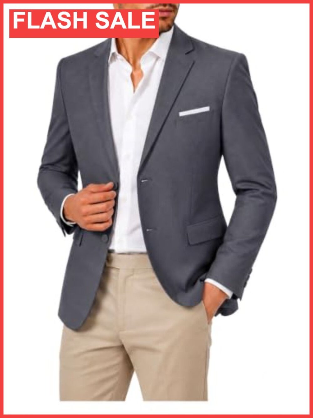 Men's Slim Fit Blazer Sport Coat Formal Wedding Jacket Lightweight